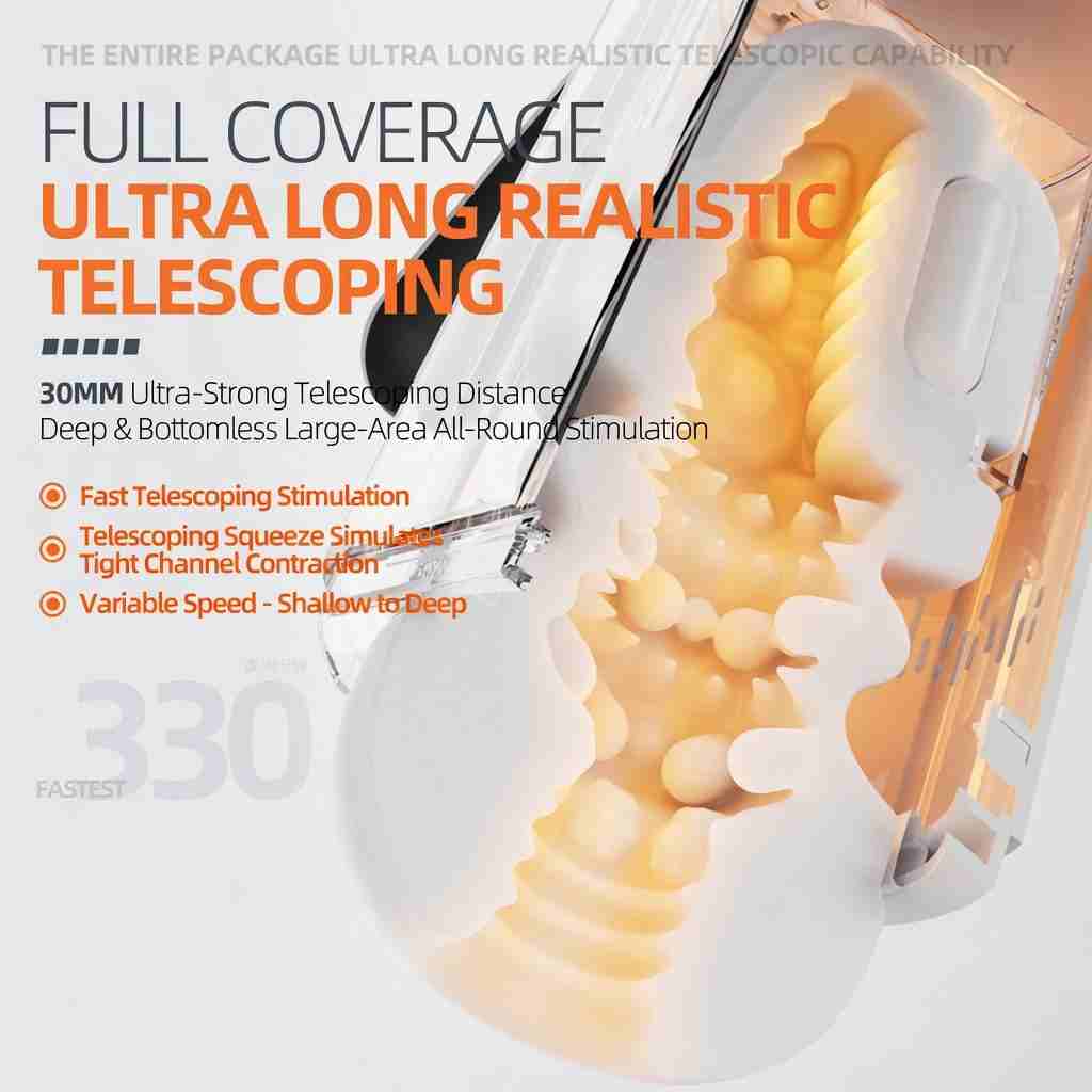 Suction and stroking masturbator(جهاز استمناء يعمل بتقنية الشفط والحركة الترددية)