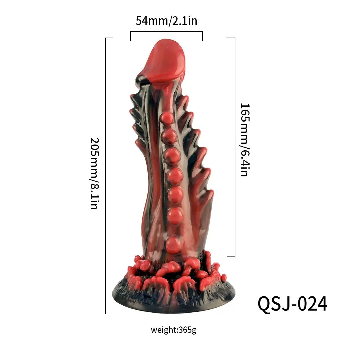 Pantasya na Dildong Hugis Galamay na may Texture, Mabaluktot na Baras, at Suction Base