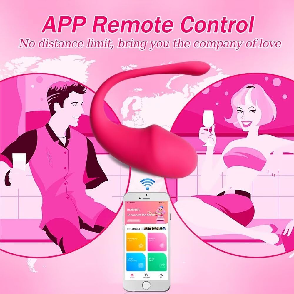 هزاز للأزواج قابل للارتداء ومتحكم به عبر التطبيق – 10 أوضاع اهتزاز، ملاءمة مرنة وتصميم تحفيز مزدوج