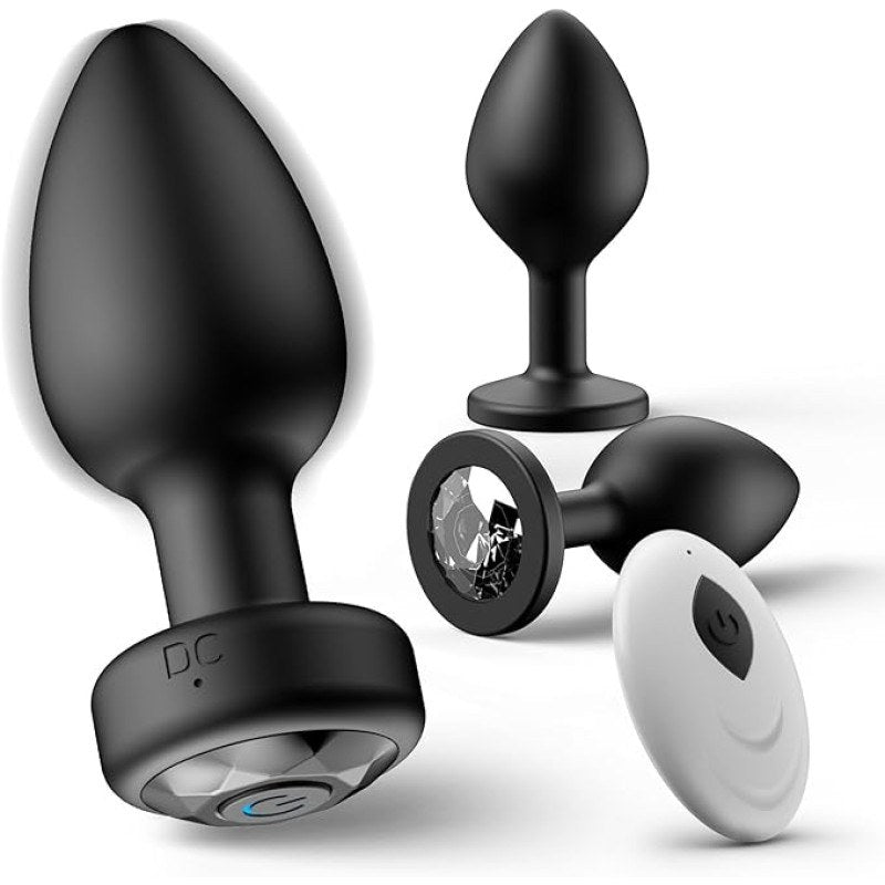 Wireless electric diamond-style anal plugسدادة شرجية كهربائية لاسلكية بتصميم يشبه الألماس